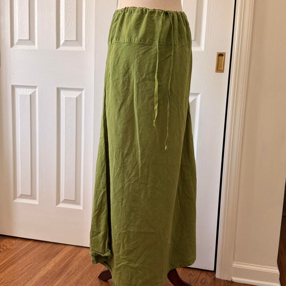Indie Boho Green Maxi Festival Skirt Size M
